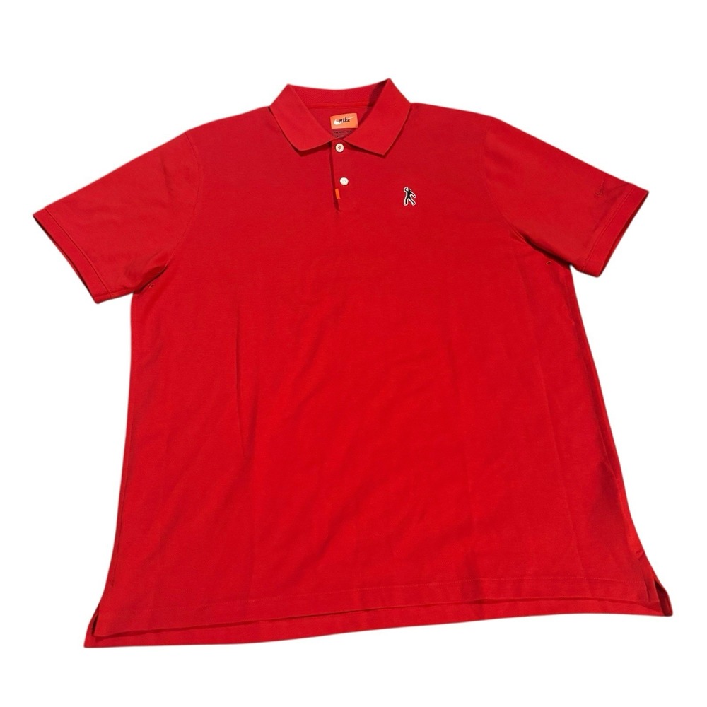 Nike Tiger Woods‎ Fist Pump Polo Red Mens Large The Polo Special Edition Golf